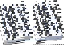 50 Piece Aluminum Oxide Vitrified Mounted Stone Abrasive Point Set